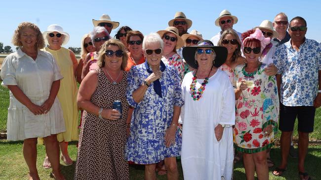 Geez and Dougs 40th Anniversary crew attend the 2024 Echuca Cup races Picture: Brendan Beckett