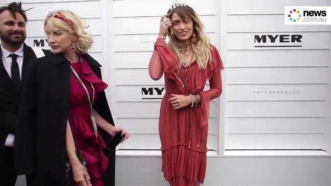 Paris Jackson arrives at the Melbourne Cup 2017 