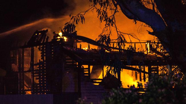 CFS brigades from surrounding districts were brought in to contain a 2017 Tarpeena house fire and prevent it spreading to neighbouring properties. Picture: Graeme Mellor