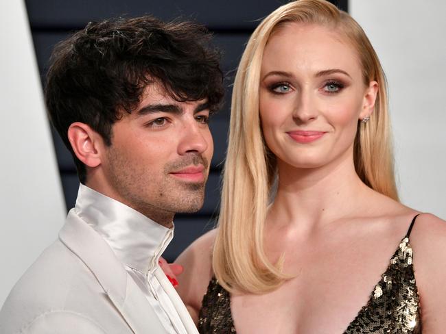 FILE - SEPTEMBER 3: Singer Joe Jonas has reportedly retained a divorce lawyer after four years of marriage to actress Sophie Turner. BEVERLY HILLS, CA - FEBRUARY 24:  Joe Jonas (L) and Sophie Turner attend the 2019 Vanity Fair Oscar Party hosted by Radhika Jones at Wallis Annenberg Center for the Performing Arts on February 24, 2019 in Beverly Hills, California.  (Photo by Dia Dipasupil/Getty Images)