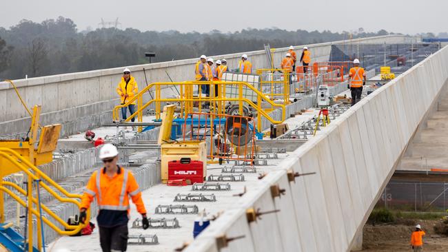 Work has finisged on the viaduct at Luddenham, which was built as part of the multibillion-dollar Sydney Metro – Western Sydney Airport railway line project. Picture: Supplied