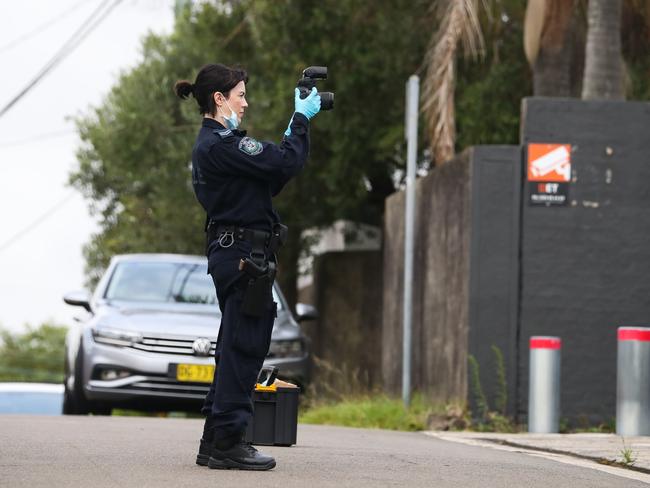 SYDNEY, AUSTRALIA : NewsWire Photos - JANUARY 30 2025; Police and forensics are at the back of Mount Sinai College in the carpark in Maroubra as new anti-semitic graffiti plastered on property at in Sydney continues to suffer a spate of anti semitic attacks. Picture: NewsWire/ Gaye Gerard