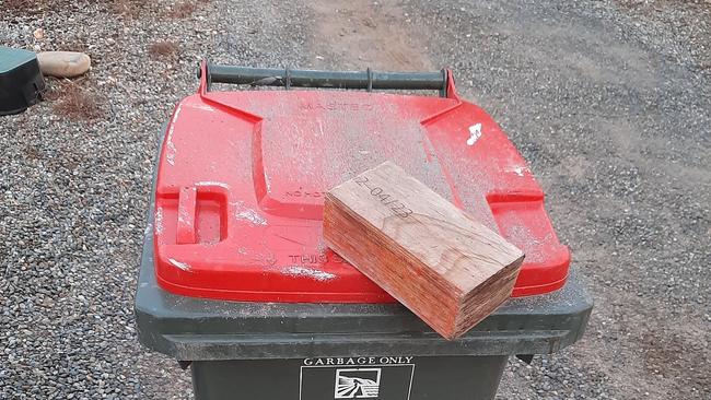 The council warns that brick can be flung into the air when collected. Picture: Supplied.