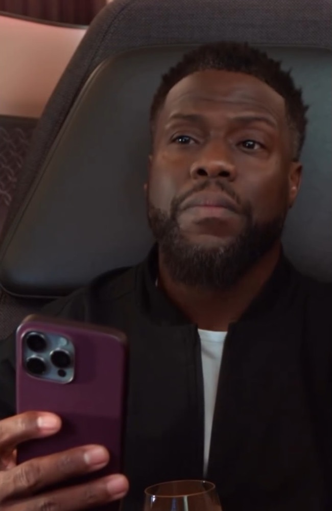 Kevin Hart features in Qatar Airways’ new in-flight safety video and fans are loving it. Picture: Qatar Airways