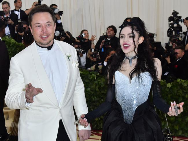 Musk had Lil X with Grimes in May 2020. Picture: Angela Weiss/AFP