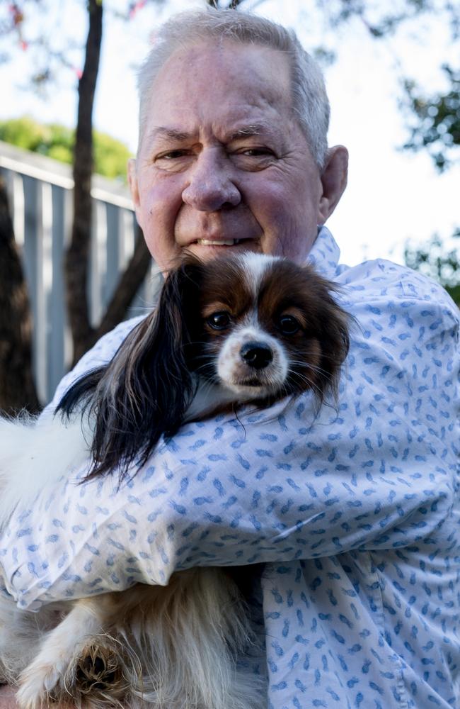 Tim Mulherin and his beloved papillon Mac