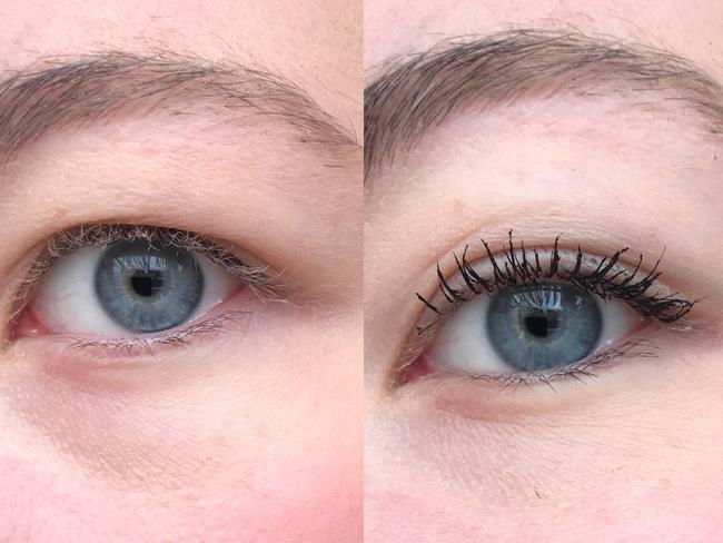 Brittany showing the results of L'oreal Paris Paradise Lash mascara. Picture: Supplied.