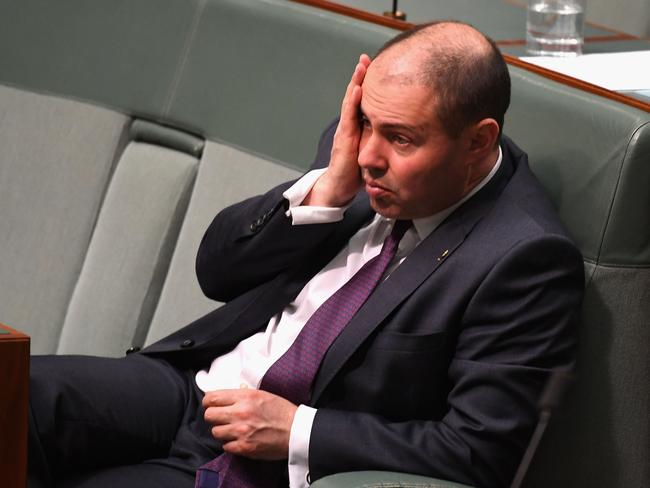 Treasurer Josh Frydenberg in parliament on Monday following Labor's landslide win in the Victorian state election. Picture: Tracey Nearmy