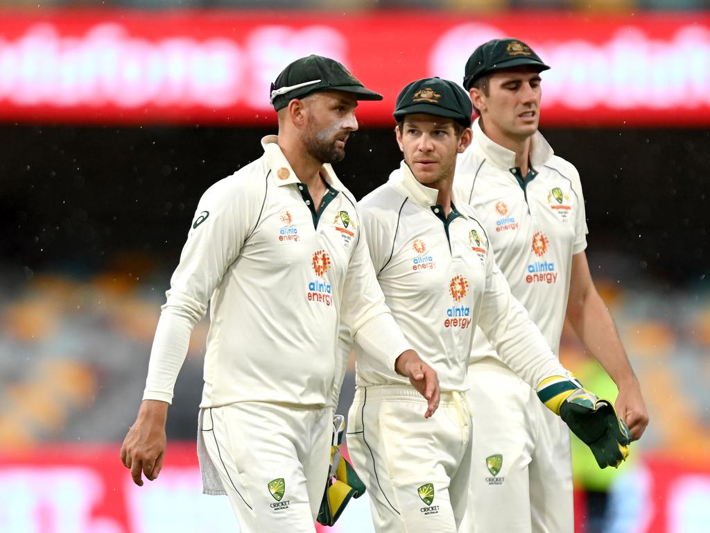 All will be forgiven if Nathan Lyon and Tim Paine can deliver on day five at the Gabba. (Photo by Bradley Kanaris/Getty Images)