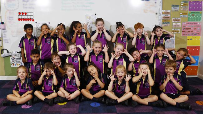 My First Year 2024: MacKillop Catholic College: prep Y: back: Daniel, Ava, Ivan, Gabi, Addilyn, Dakota, Mason, Rubi; middle: Tallis, Jaxon, Mila, Addison, Brydie, Teddy, Charlie, Evie; front: Hannah, Alex, Ella, Hailey, Josie, Oliver, Chace. Picture: Brendan Radke