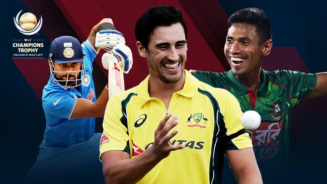 Mitchell Starc, Virat Kohli and Mustafizur Rahman have the potential to play big roles in the Champions Trophy.
