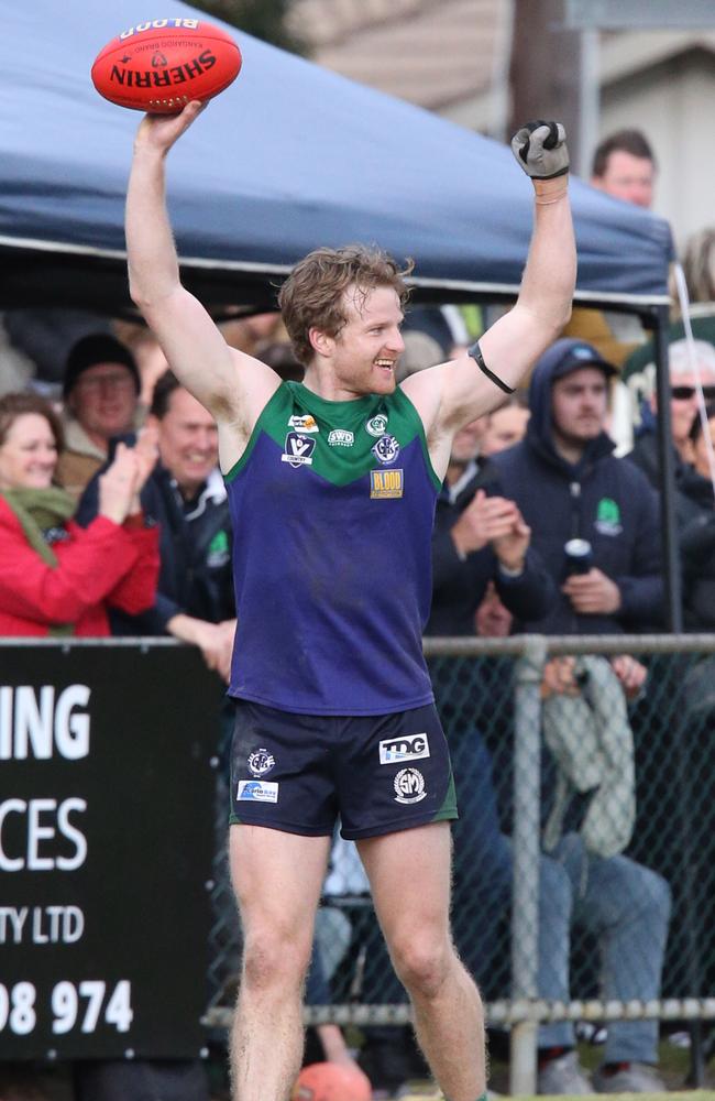 St Mary’s forward Tom Lang kicked two goals in the premiership win. Picture: Mark Wilson