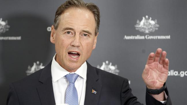 Health Minister Greg Hunt says the government will consider humanitarian aid for India due to the COVID-19 crisis. Picture: NCA NewsWire / David Geraghty