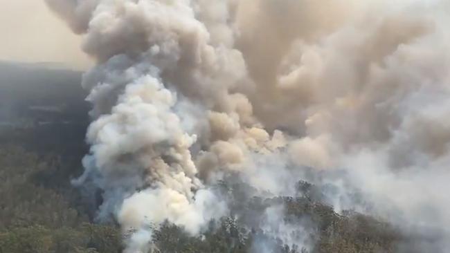 The Hillville fire, south of Taree. Picture: RFS