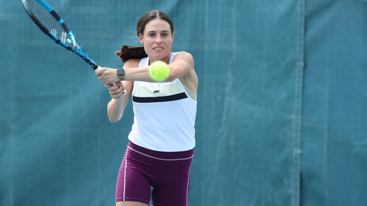 Gold Coast top tennis player Kim Birrell is playing Jelena Ostapenko in the first round of the Australian Open. Picture: Glenn Hampson.