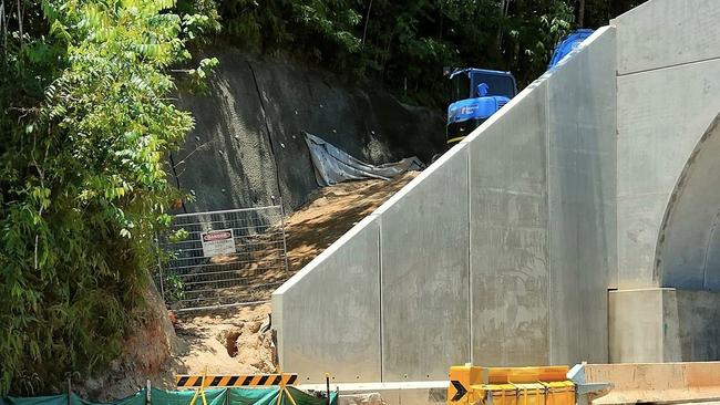 The incline on the eastern approach to the cassowary bridge is also very steep, according to locals. Picture: Christopher Duffy