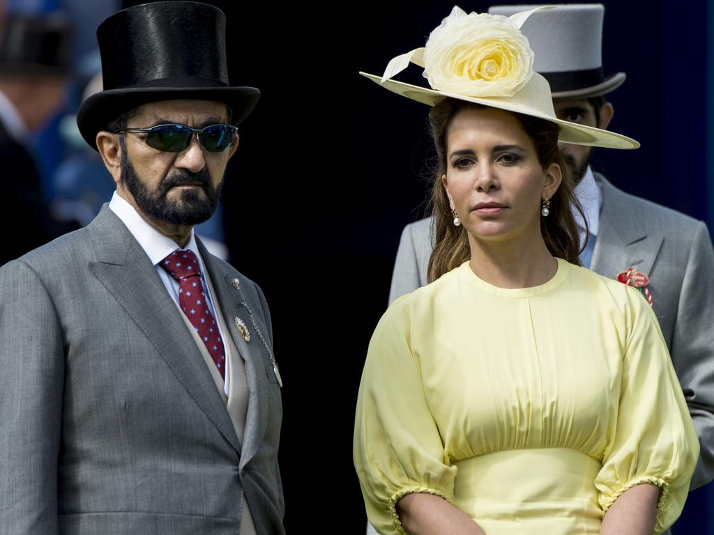 Princess Haya Bint Al Hussein and sheik Mohammed Bin Rashid Al Maktoum attend Derby day at Epsom Derby festival at Epsom Downs in happier times. Picture: Mark Cuthbert/UK Press via Getty Images