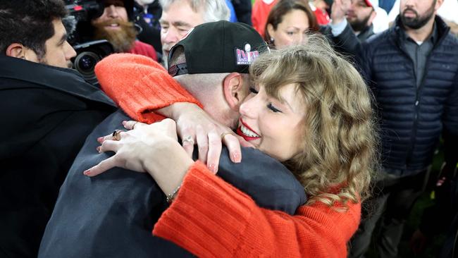 Travis Kelce has listened to Taylor Swift’s new album, much to the envy of her fans. Picture: Rob Carr/Getty Images via AFP