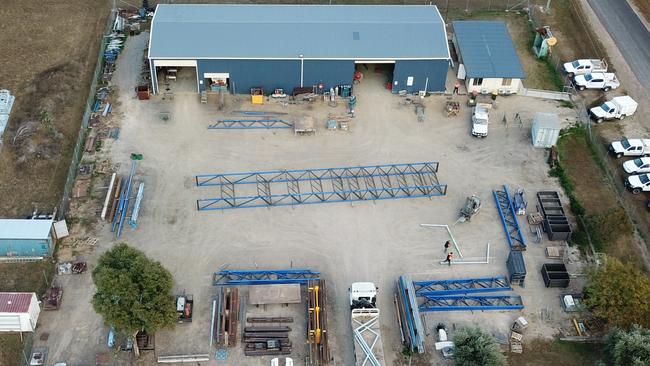 Aerial shot of Blask Engineering’s blast shield for Brisbane Airport.