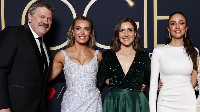 SYDNEY, AUSTRALIA - JULY 30: (L-R) Brian Taylor, Abbey Holmes, Annabelle Williams, Abbey Gelmi and Emma Freedman attend the 63rd TV WEEK Logie Awards at The Star, Sydney on July 30, 2023 in Sydney, Australia. (Photo by Sam Tabone/Getty Images)