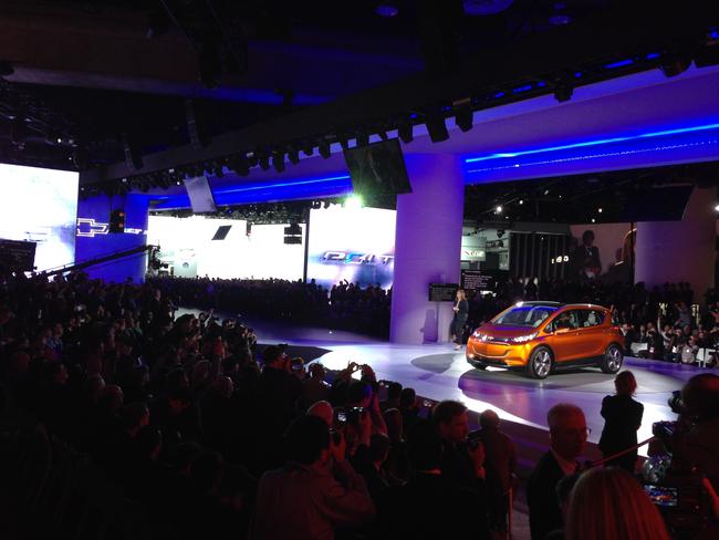 Show stopper ... the Chevrolet Bolt electric car unveiled in Detroit. Picture: Joshua Dowling