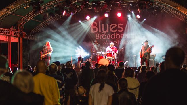 James Southwell Band performing for crowds at Blues on Broadbeach 2018. Photo: Michelle Grace Hunder