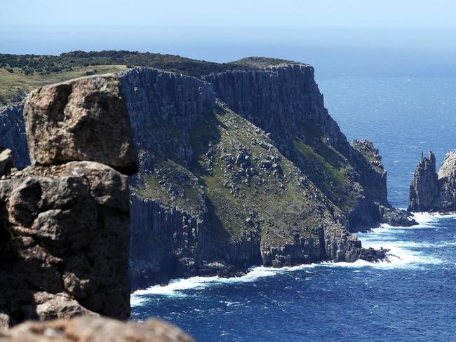 A view of Tasman Island from the the Three Capes track. Picture: Zak Simmonds