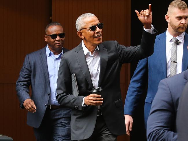 SYDNEY, AUSTRALIA - NewsWire Photos MARCH 28 2023 - Former US President Barack Obama in Sydney as he visits Australia on a speaking tour. Picture: NCA Newswire / Gaye Gerard