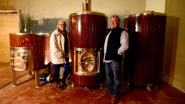 Gerri Milham and Steve O’Connor are setting up a new brewery and distillery called Union Bridge in Cudlee Creek. Picture: Sam Wundke.