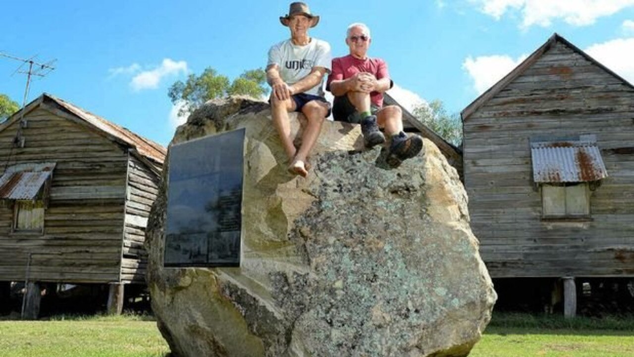 The memorial rock is a permanent tribute to Eric and John’s late parents and a sign of their family’s presence in Ripley. Picture: Rob Williams