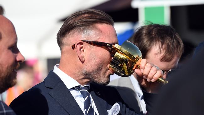 Nigel Austin enjoying a day at the race track.