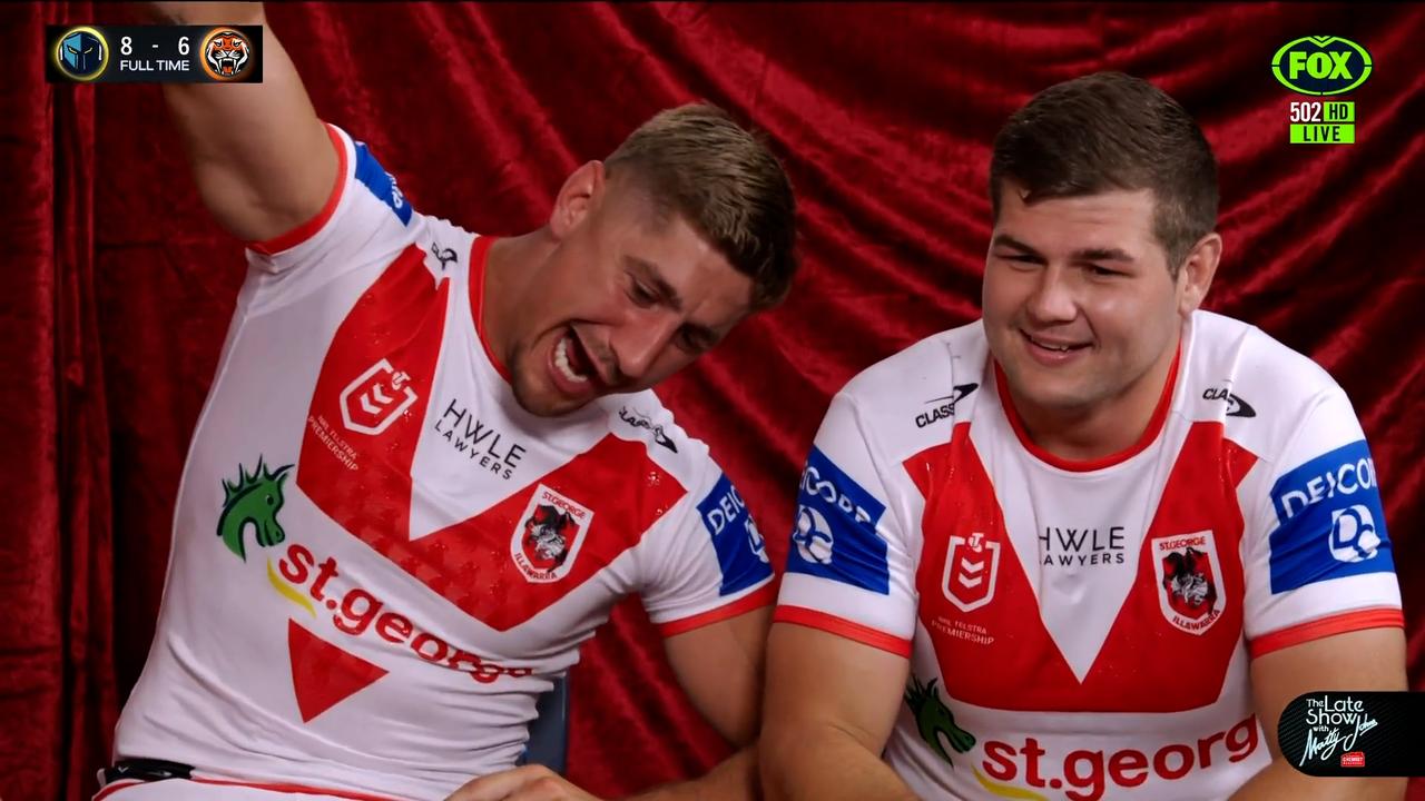 Fletch and Hindy, In The Away Sheds, St George Illawarra Dragons, Blake Lawrie, Zac Lomax, Anthony Griffin, the Matty Johns Show, Fox League, Putaran 4, hasil