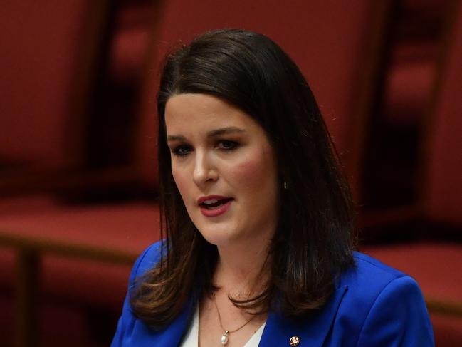 Liberal Senator Claire Chandler argued in defence of the women’s legal clinic, saying the City of Sydney Council was curtailing free speech. Picture: AAP/Mick Tsikas