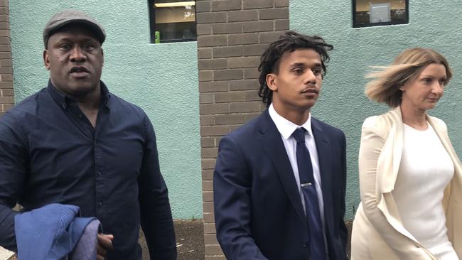 Tristan Sailor leaves Sutherland Court with his parents. Picture: Eliza Barr