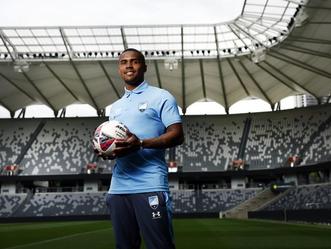 Sydney FC signing Douglas Costa at CommBank Stadium ahead of the 2024 A-Leagues Sydney derby between Western Sydney Wanderers and Sydney FC. Picture: Richard Dobson