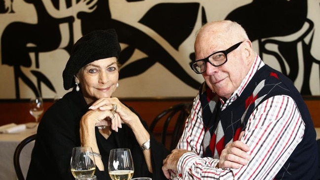 Lunch with Leo. Leo Schofield lunching with Maggie Tabberer at Bistro Moncur in Woollahra. Picture: John Appleyard