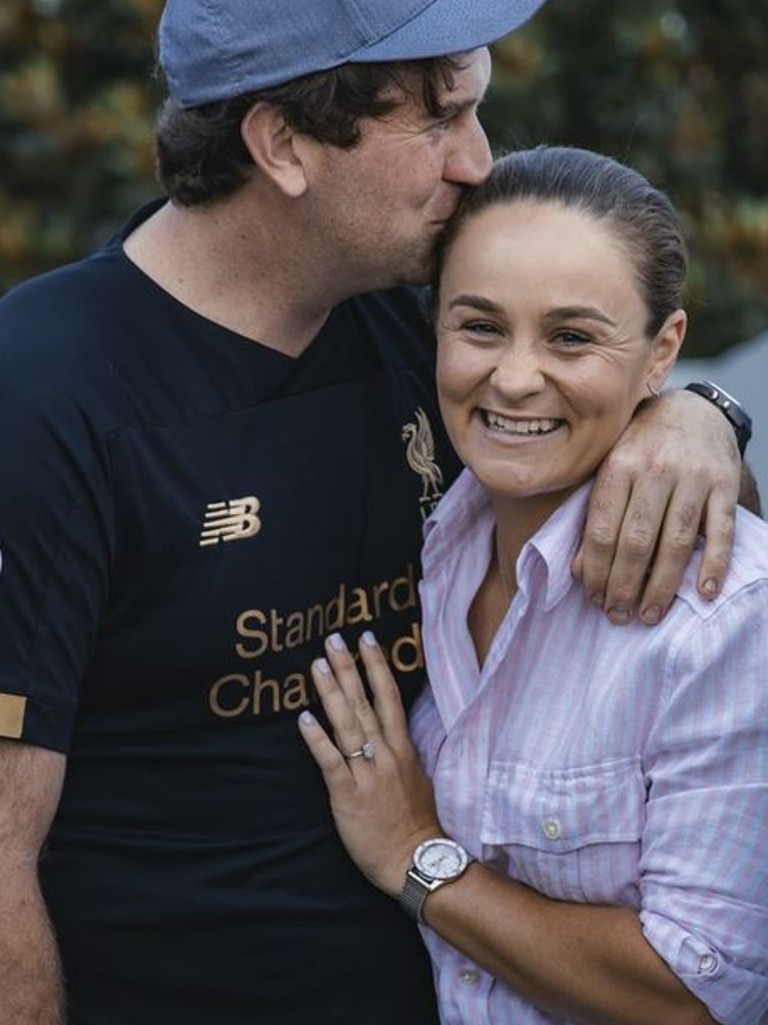 Ash shows off her engagement ring with partner “future husband” Garry Kissick. Picture: Instagram