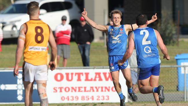 Sammy Baker kicked two final quarter goals. Picture: Alan Barber