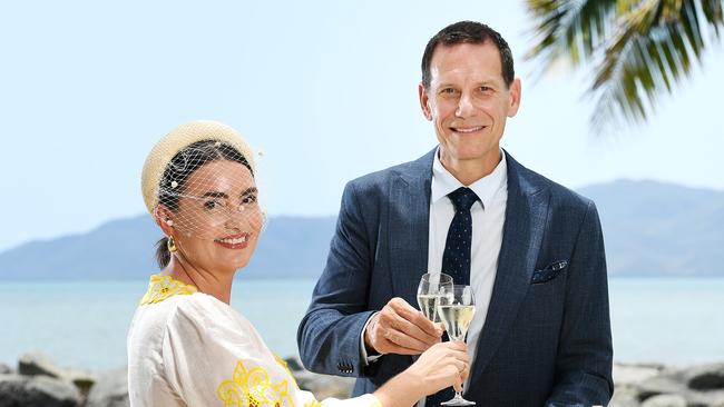 Two of The Ville's Melbourne Cup Day judges, Stacey De Vere from Alice & Alec Florist and Jaret Grant from Pickerings Auto Group. Picture: Shae Beplate.