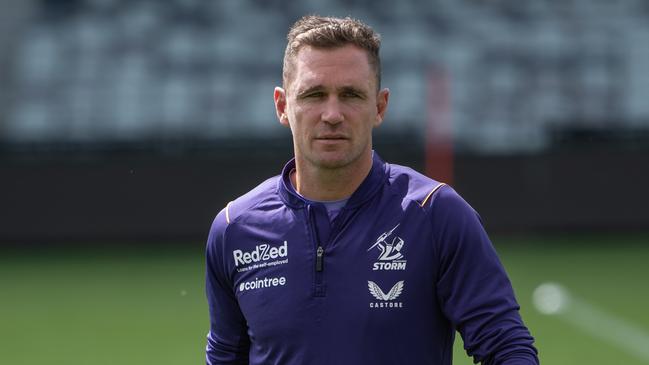 26-01-2023 Melbourne Storm training at GMHBA Stadium, Geelong. Joel Selwood. Picture: Brad Fleet