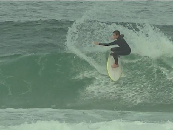 Harrison Nixon surfing