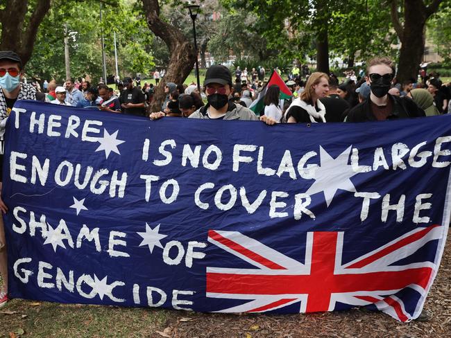 Protesters at the rally. Picture: David Swift