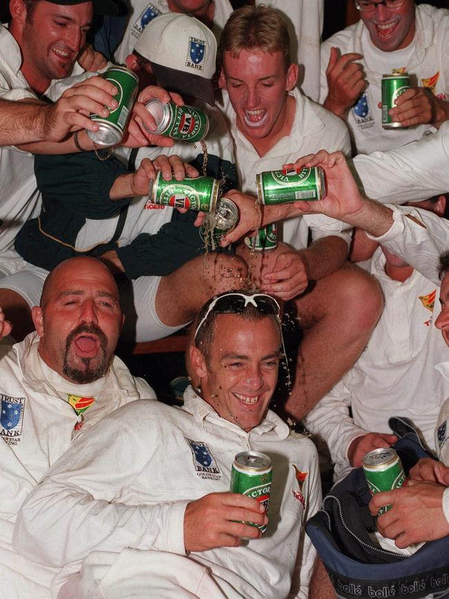 Colin Miller soaks in the atmosphere after breaking the record wickets taken in a Sheffield Shield season.