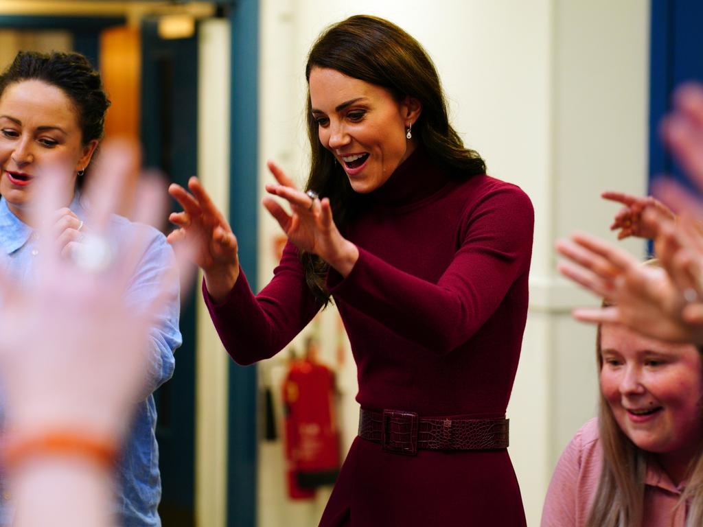 Kate Middleton, known as the Duchess of Cornwall while in Cornwall, at the UK coastal area’s Dracaena Centre this month. Picture: Ben Birchall-WPA Pool/Getty Images