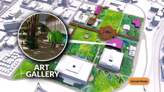 Artists impression of the new State Square Art Gallery in Darwin CBD