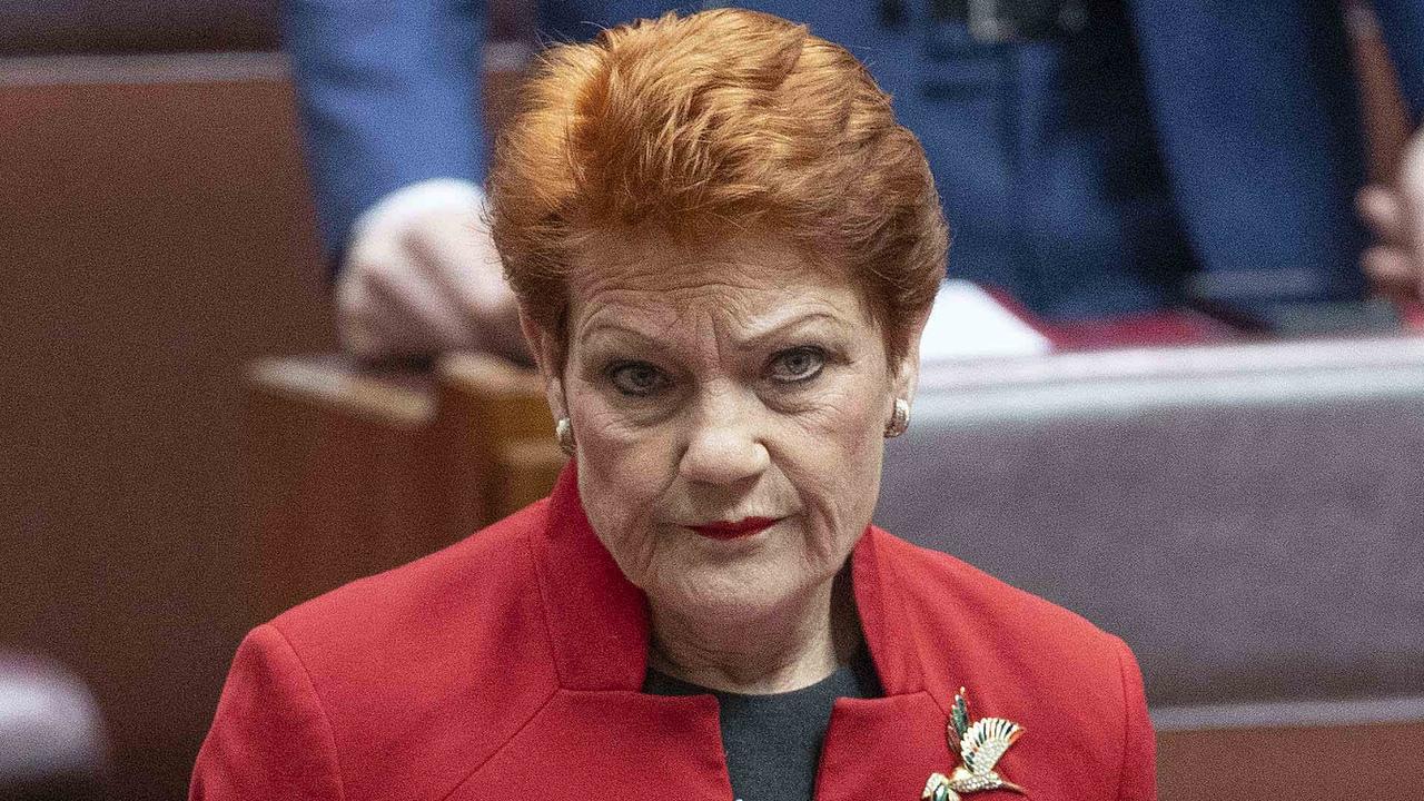 Pauline Hanson has tightened her ‘vote no’ campaign after licensing issues threatened her powerhold over the domains. Picture: NCA NewsWire / Gary Ramage