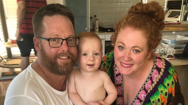 Kylie Lindsay with partner Luke and son Archie. Picture: Supplied