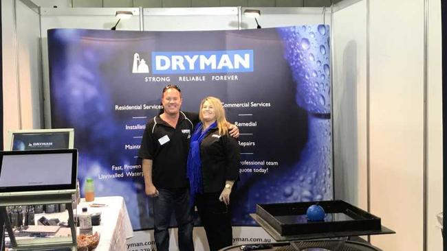 Kylie and Brett Fryer of Dryman Waterproofing. Photo: Supplied