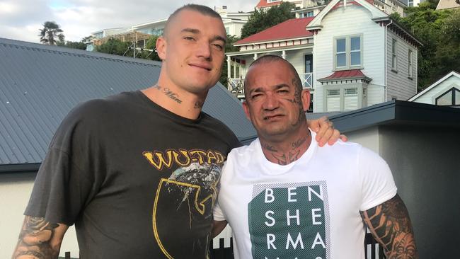 Dustin Martin with his father Shane Martin in Auckland for Christmas after Shane was rejected entry into Bali.