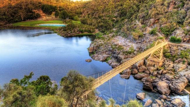 Alexandra suspension bridge over Cataract Gorge in Launceston, Tasmania.Photo - GettyESCAPE 1 May 2022Travel CV
